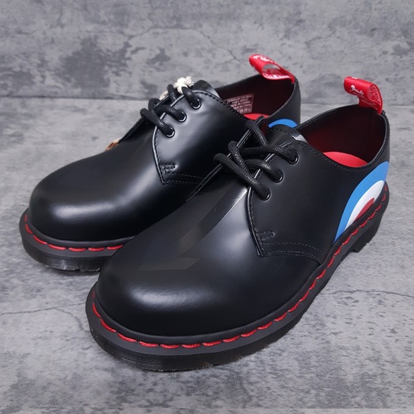 DR. MARTENS Air Wair X 1461 THE WHO Limited Leather‎ Shoes Mens 6 Womens 7 Black - Picture 2 of 7